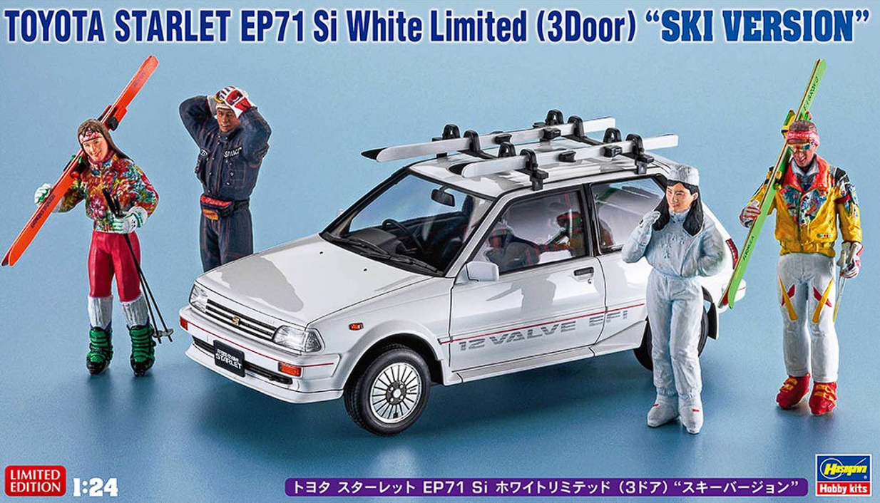 20610-Автомобиль TOYOTA STARLET EP71 Si White Limited (3Door) 'SKI VERSION' Hasegawa