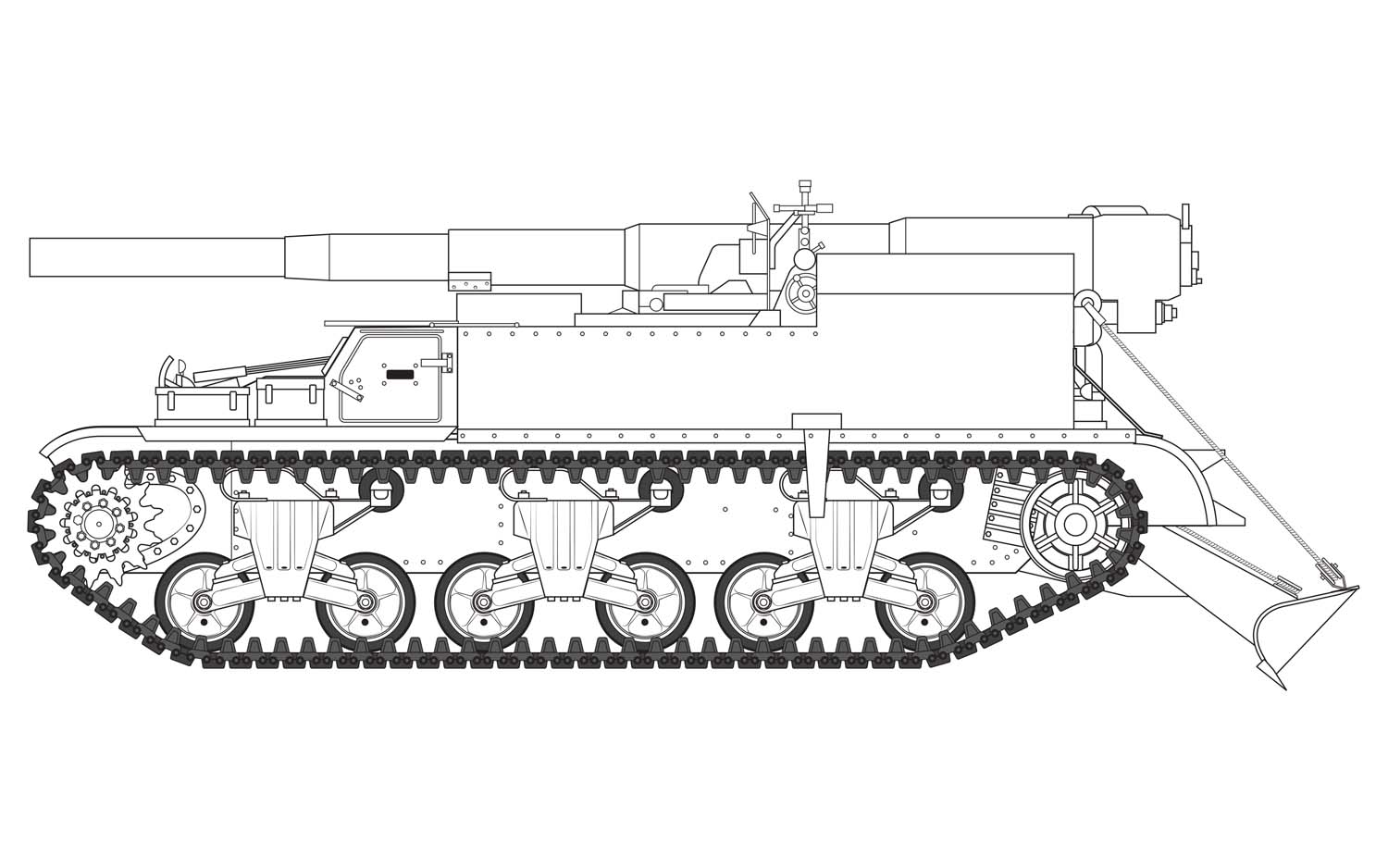 A1372 Сборная модель САУ M12 GMC Airfix