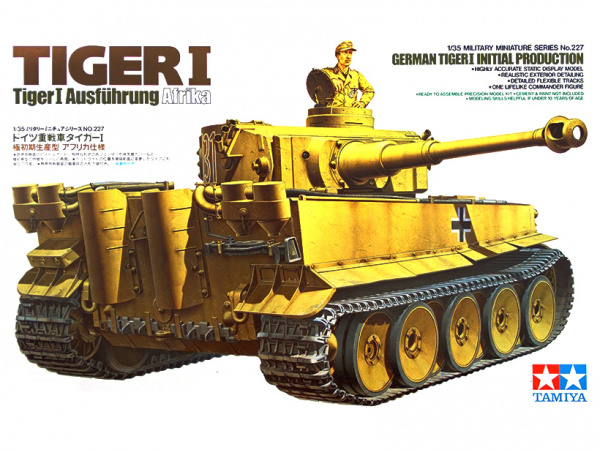 35227T Tанк Tiger I ранняя версия с одной фигурой Tamiya