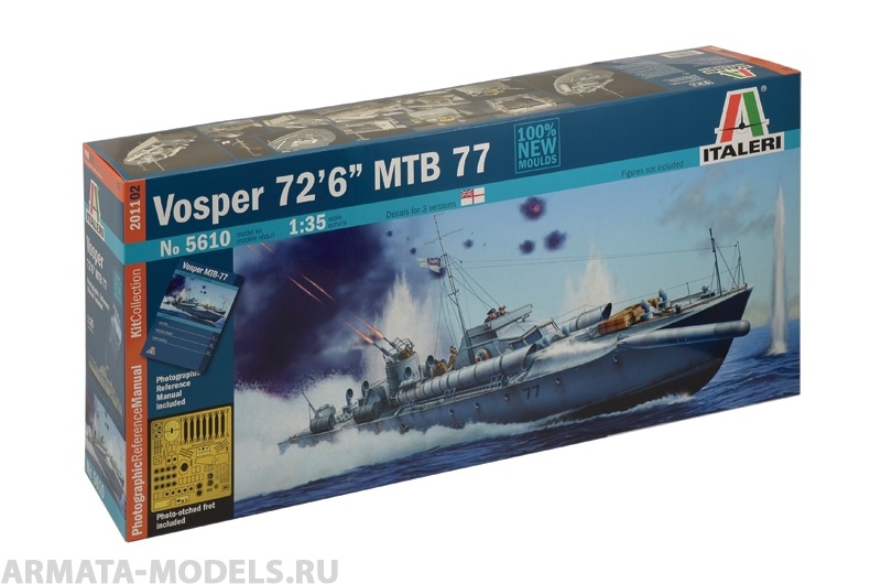 5610ИТ VOSPER 72 6МТВ 77 Торпедный катер Italeri