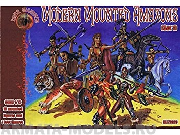 ALL72026 Фигуры Modern Mounted Amazons 1/72 Dark Alliance