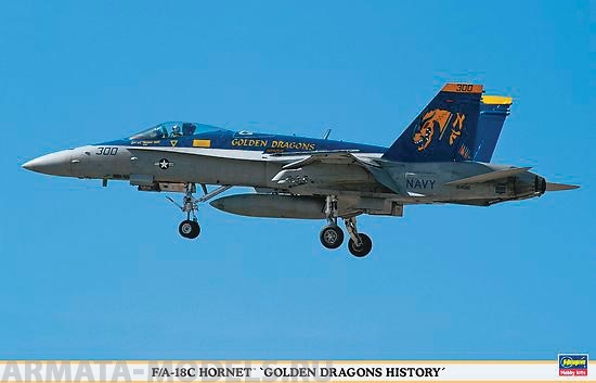 00964 Самолет  F/A-18C GOLD DR HIST Hasegawa