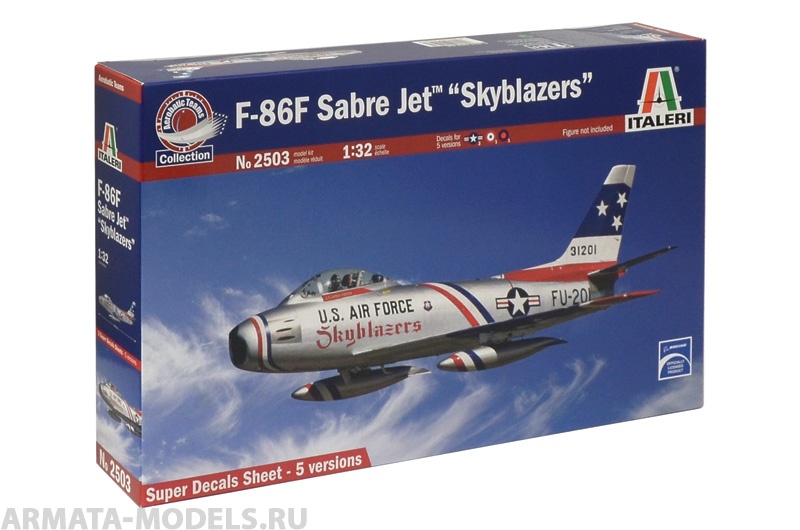 2503ИТ Самолет F-86F Sabre JET Skyblazers Italeri