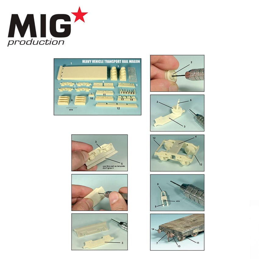 MP72-353 Сборная модель из пластика HEAVY VEHICLE TRANSPORT RAIL WAGON (WWII GERMANY) MIG Productions