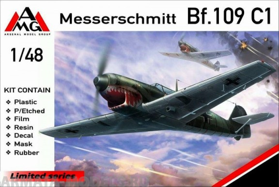 AMG48716 Самолет Messerschmitt Bf.109C-1 AMG models