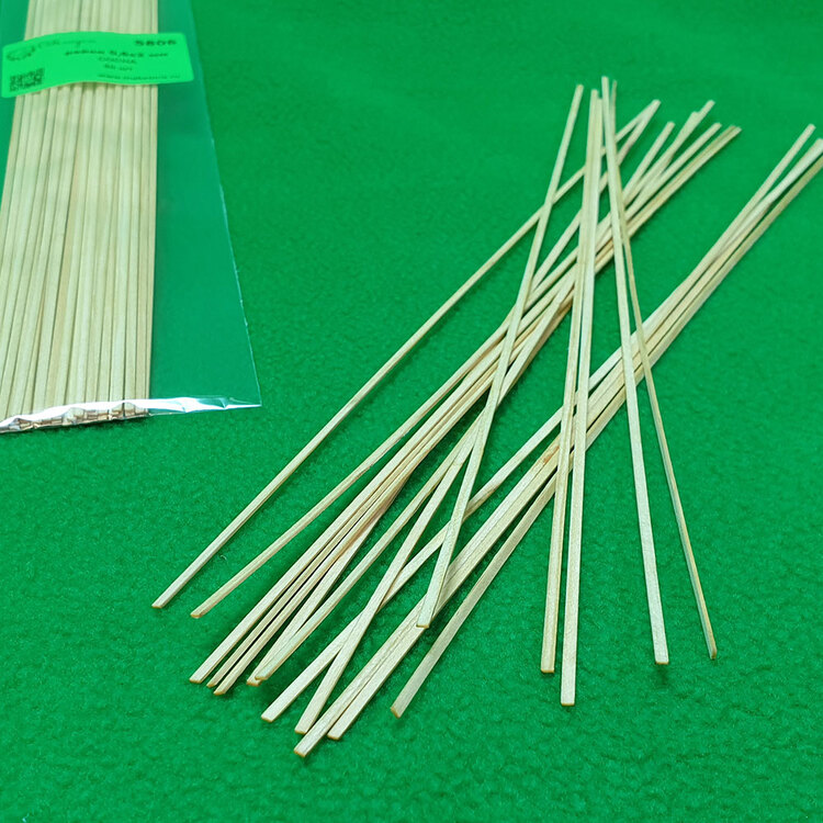 5806 рейки 0,6х2 мм - длина 300 мм - 50 шт - сосна