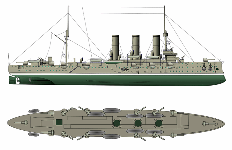 40001 Крейсер Аврора ARK model