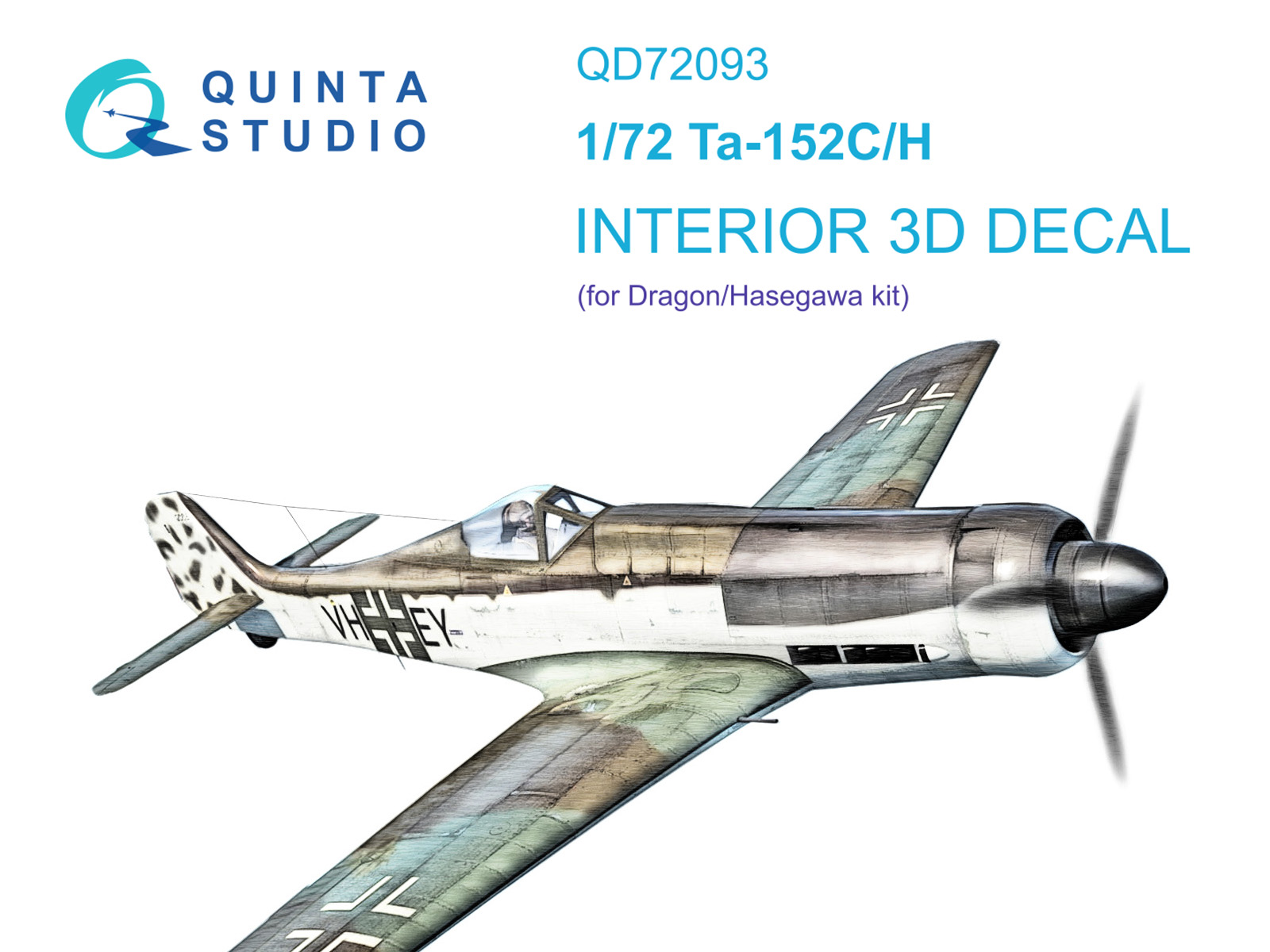 QD72093 3D Декаль интерьера кабины Ta 152C/H (Dragon)