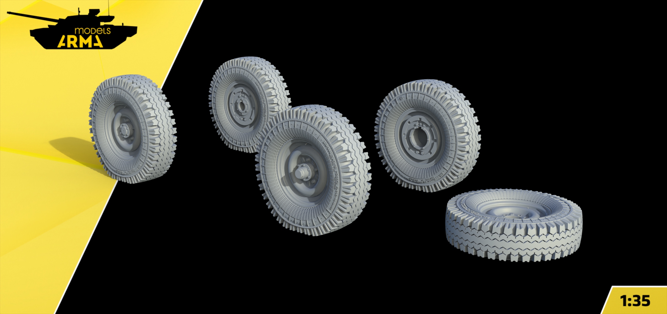 AM3629K Высокодетализированные колеса под нагрузкой Я-245