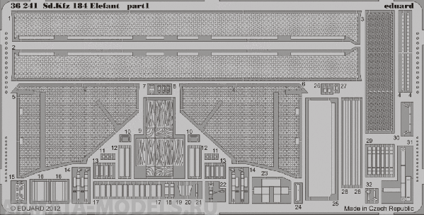 36241ED  Sd.Kfz. 184 Elefant ( for Tamiya kit) 1/35