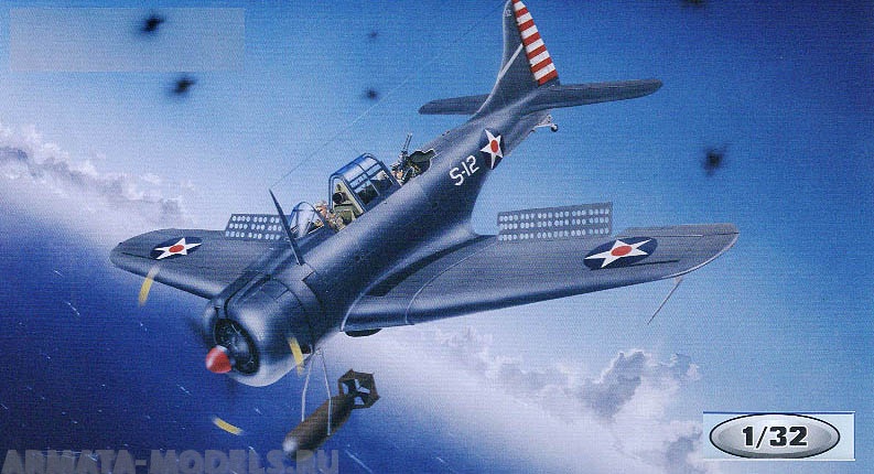 02242 Самолет  SBD-3/4 - А-24А Даунтлес Trumpeter