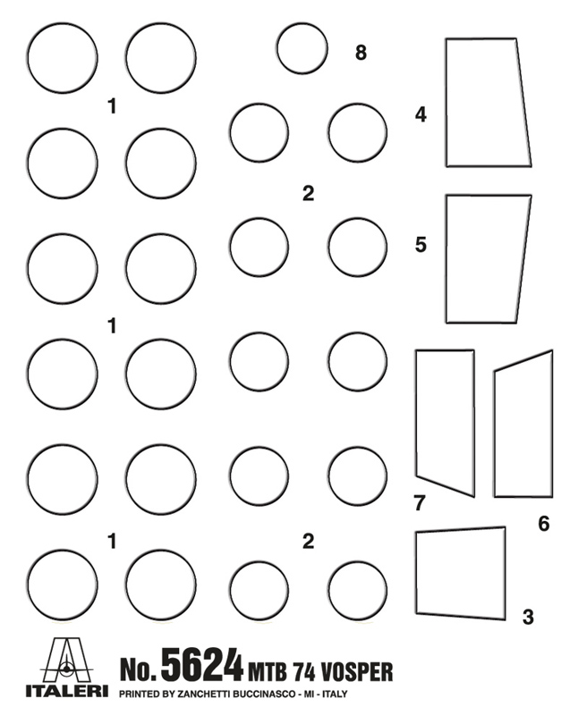 5624ИТ КАТЕР Vosper MTB 74 with crew Italeri