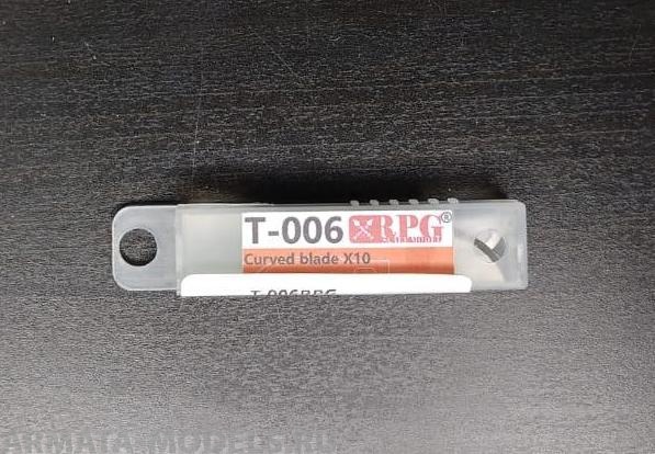 T-006RPG Набор изогнутых лезвий для ножа (10 шт) Curved blade X10 piece set