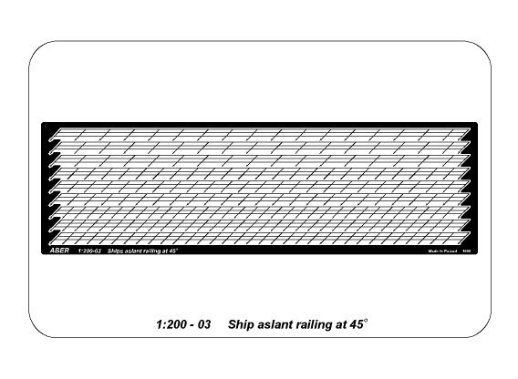 ABR-1:200-–-03  Дополнения для  Aslant railing 45° для  1/200