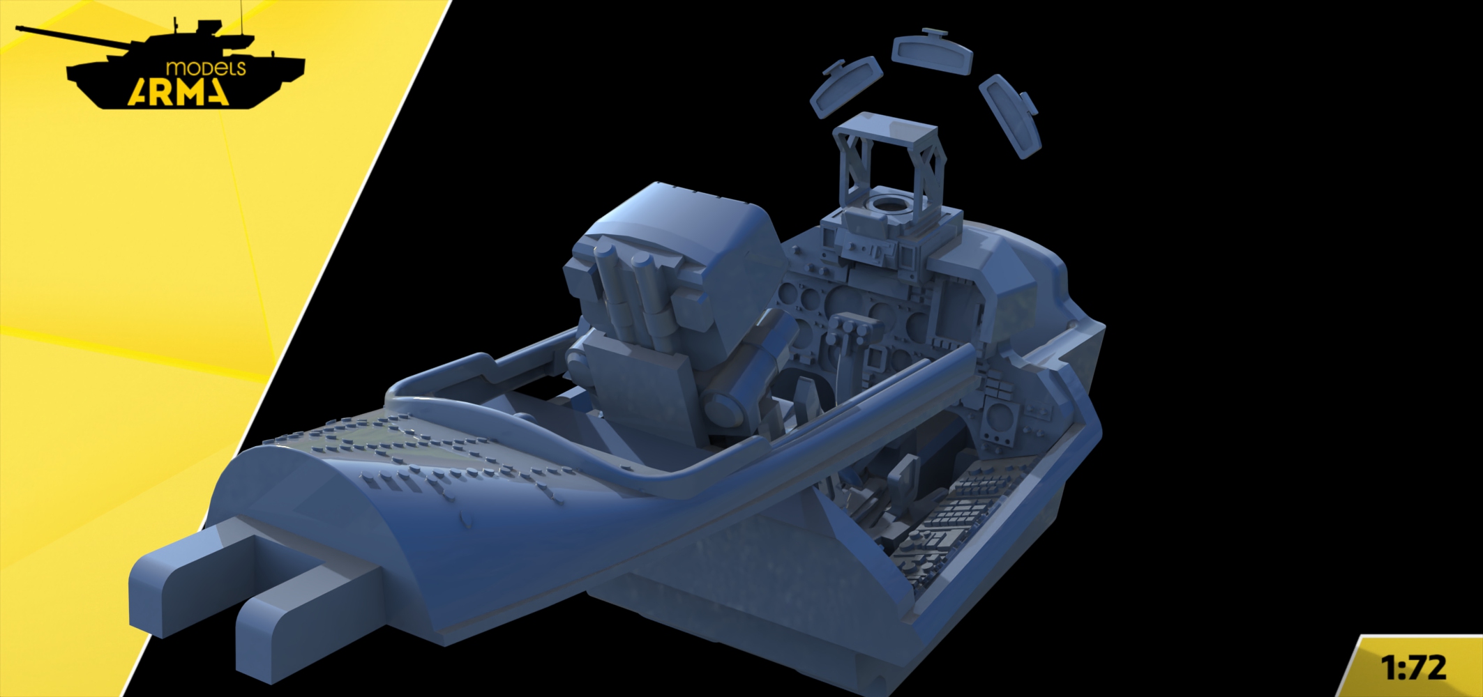 AM7255 Кабина (интерьер) Су-33 для модели фирмы Звезда 7297