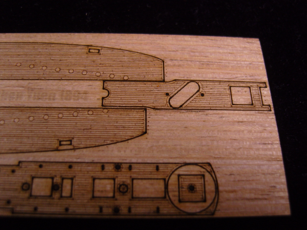 AW20066 Деревянная палуба для Imperial Chinese Navy Chen Yuen 1894