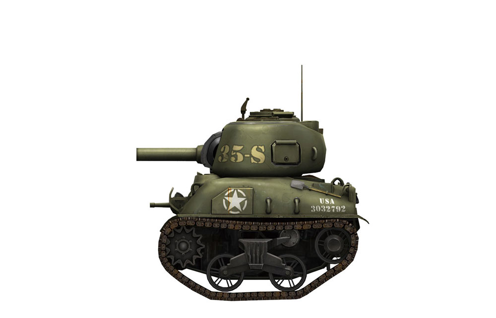 WWT-002 U.S. Medium Tank M4A1 Sherman Meng