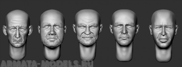 ARM356072 Головы (без волос) №16 ARMOR35