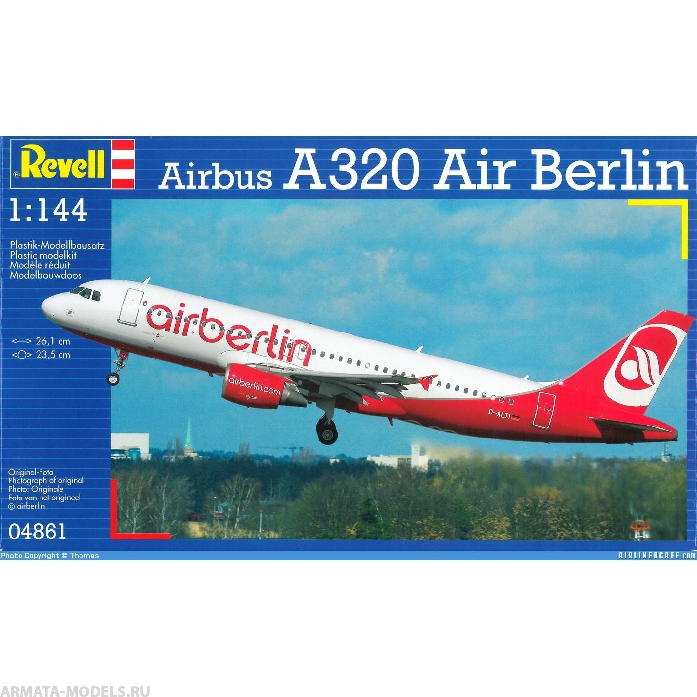 04861 Самолет Пассажирский Airbus A320 AirBerlin Revell