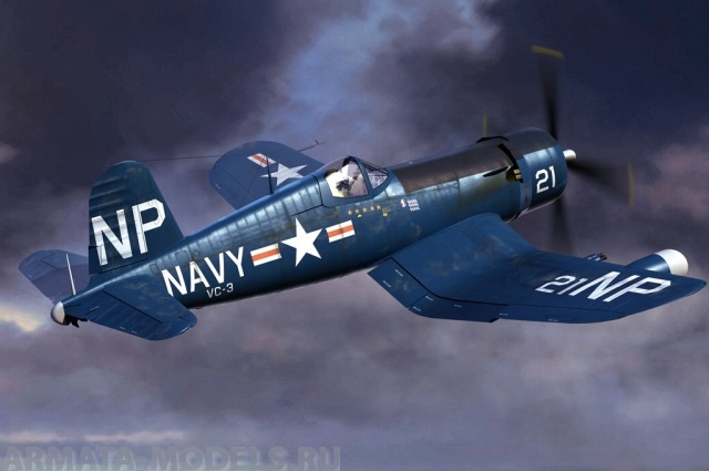 80390 	Самолет F4U-5N Corsair early version Hobby Boss
