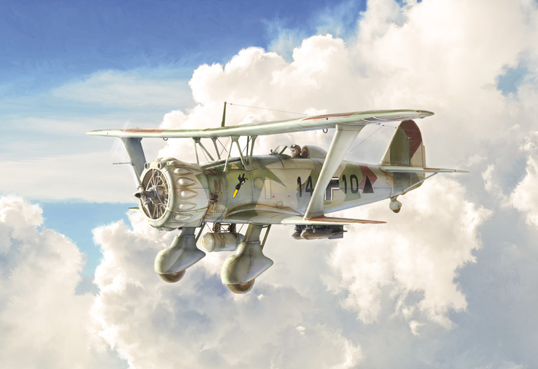 2819ИТ Самолет Henschel Hs 123 Italeri