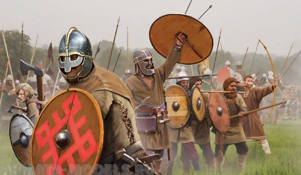 72M140ST Фигуры Anglo-Saxon Fyrd Strelets