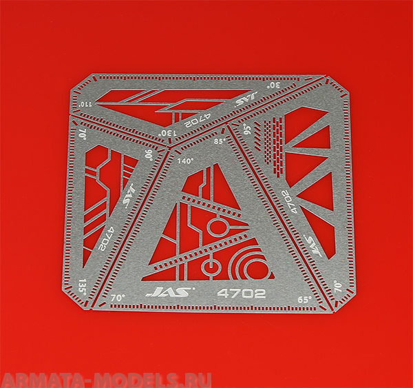 4702J Набор линеек-угольников, 4 в 1