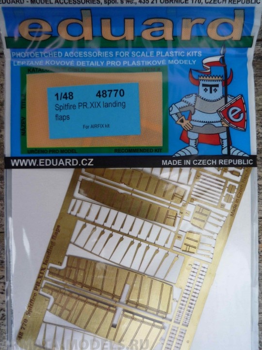 48770 Фототравление Spitfire PR.XIX landing flaps для модели Airfix kit