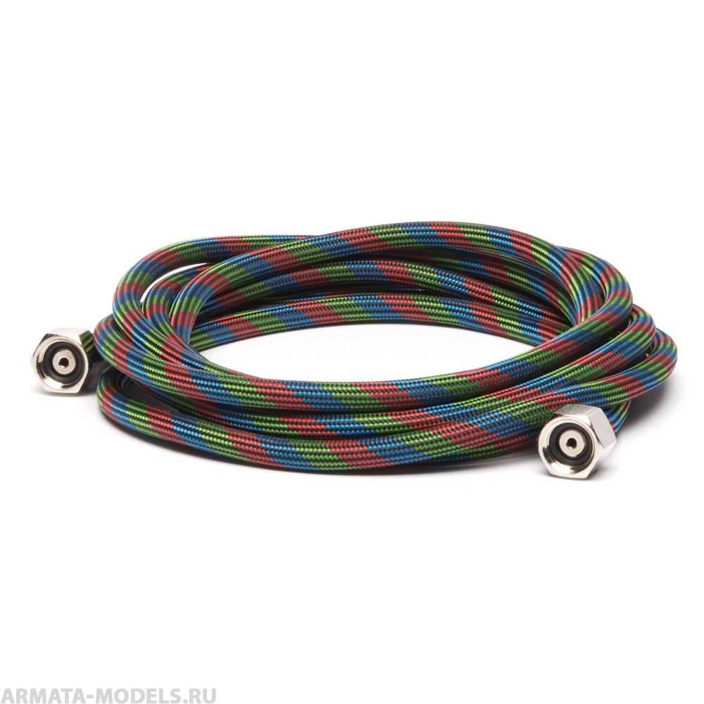 BT 050 Оплетённый шланг для аэрографов прямой 3 м, 1/4 - 1/4 дюйма (BT 050)