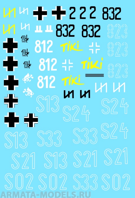 35013CD Декаль Pz  VI  Tiger I  -  Part IV  SS-Pz.Div- Das Reich 1/35
