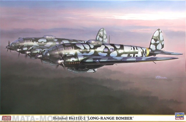01940 Самолет  Heinkel He111Z-2  LONG-RANGE Bomber Hasegawa