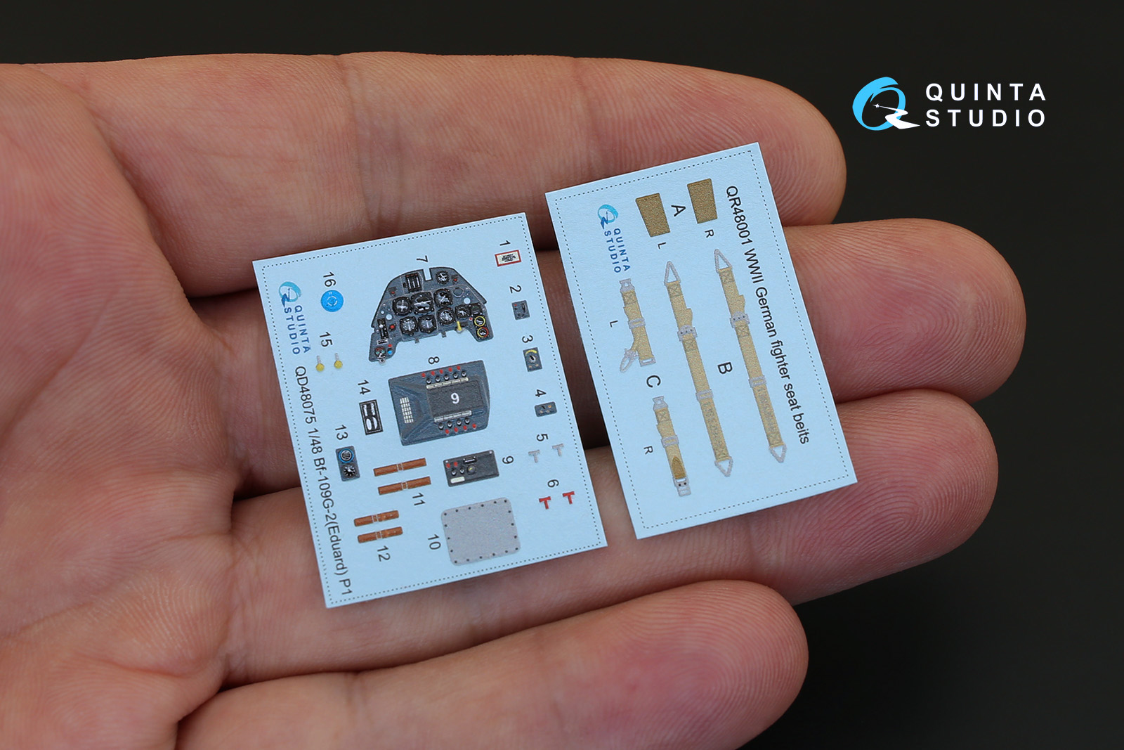 QD48075 3D Декаль интерьера кабины Bf-109G-2 (для модели Eduard) Quinta Studio