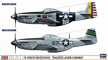 02020 Самолет  P-51D/K MUSTANG PACIFIC ACES COMBO  (Two kits in the box)