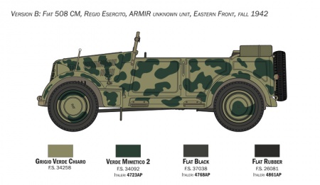 6550ИТ Штабная машина CAR 508CM (10013160/011122/3526709, ИТАЛИЯ) Italeri