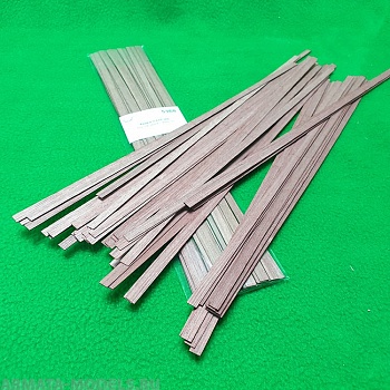 5368 рейки 0,6х6 - длина 300 мм - 50 шт - красное дерево (махагон)